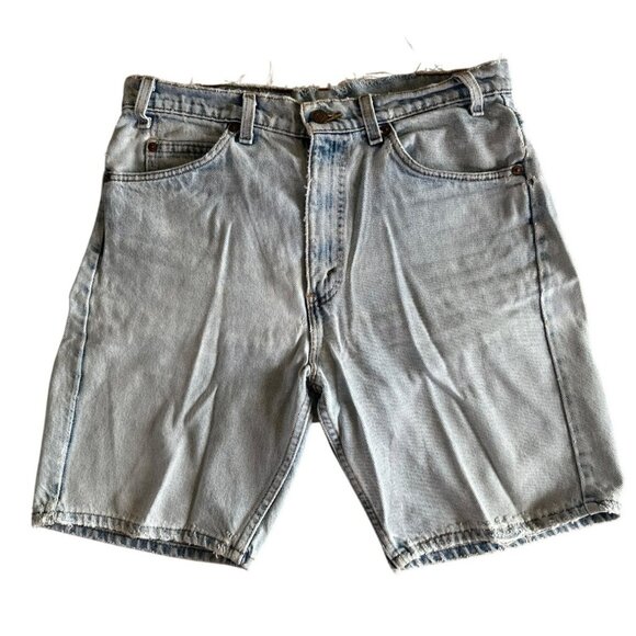 VTG Levi’s 505 Denim Shorts W32 Regular Fit USA Made 90's Jorts Light Mens Jeans - Picture 1 of 10
